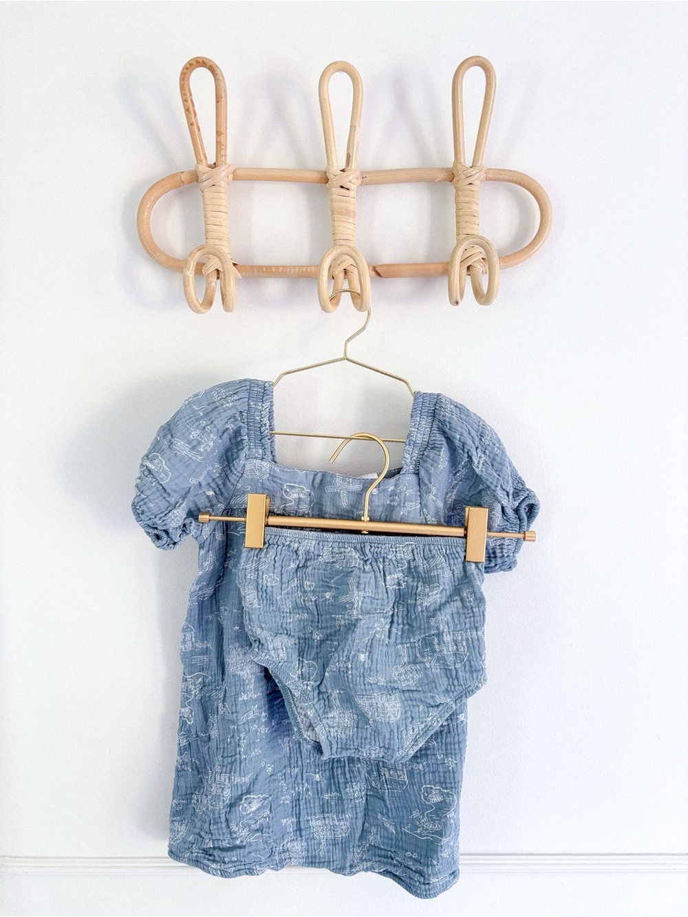 Kids Blue Matching Set - Breathable Two-Piece Outfit